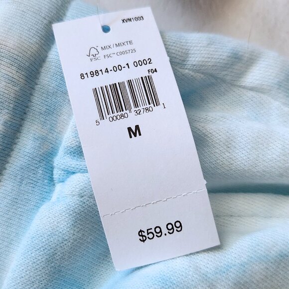 Gap Tie-Dye Sweatpants, Womens Medium, NWT, White and Blue, Relaxed fit wide leg - Picture 8 of 8